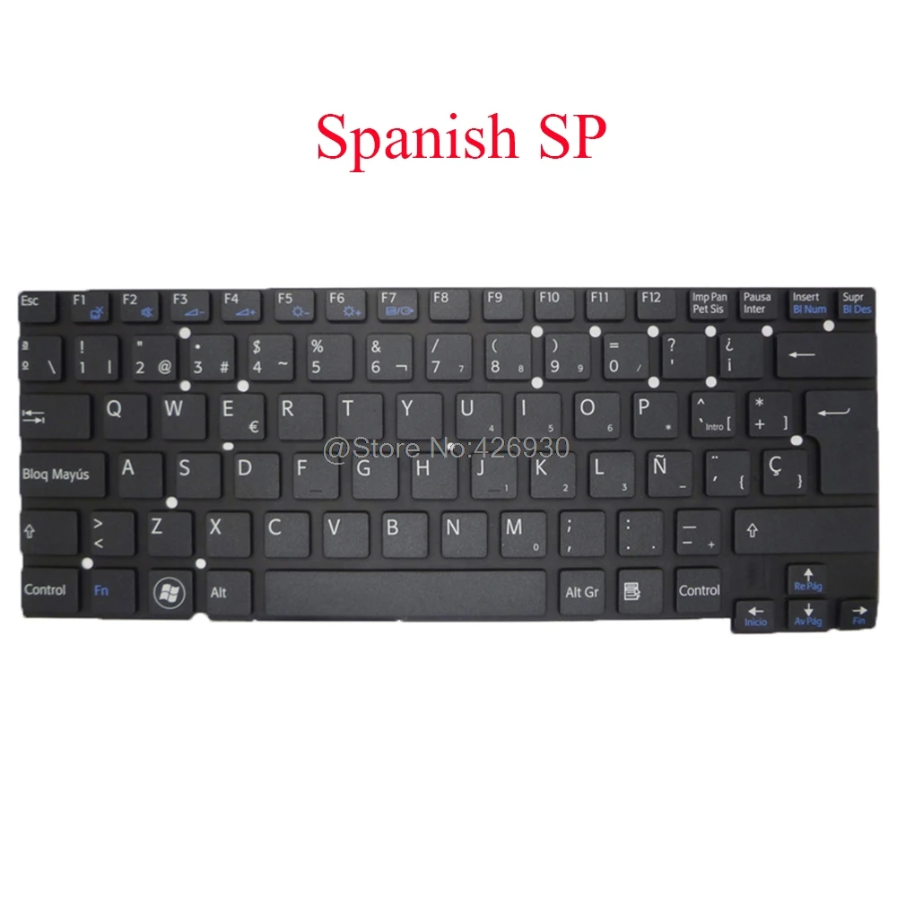 

Laptop SP TR UK GR Keyboard For SONY For VAIO SVT13 HMB8809NWA HMB8809NWA102A Spanish Turkish United Kingdom Germany Black new
