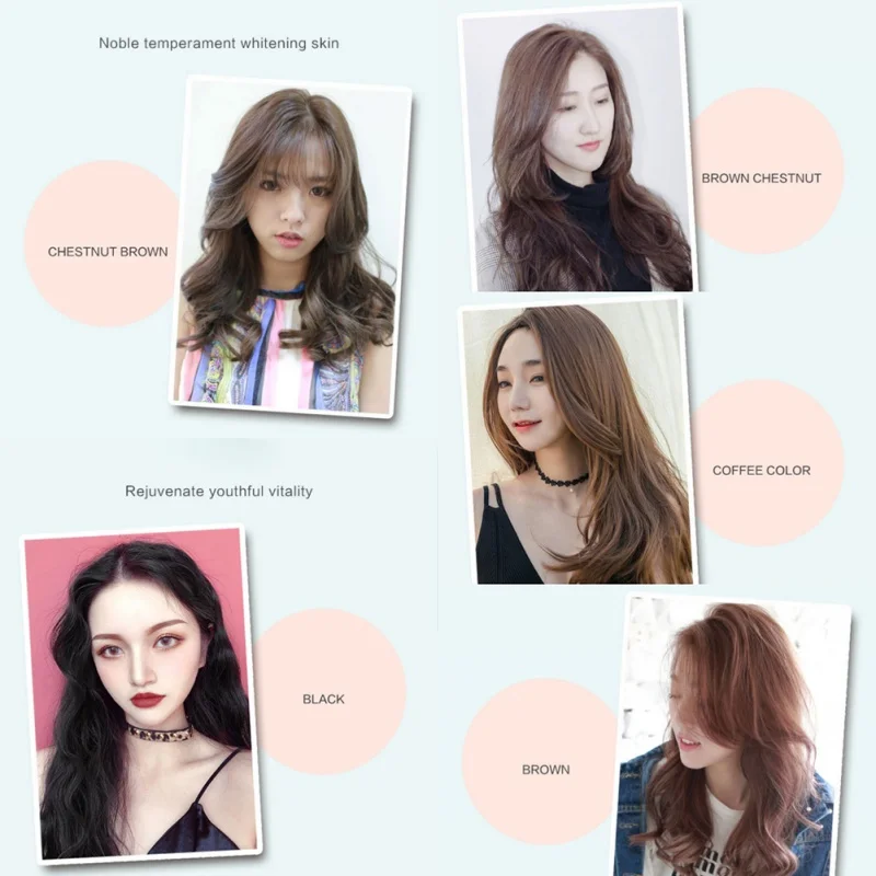 

DIY Plant Hair Dye Cream With Comb Multi-color Hair Dye Temporary Cream Salon Easy To Use