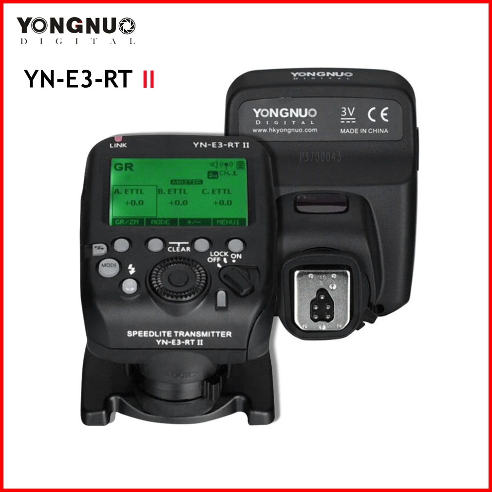 

Радиопередатчик YONGNUO YN-E3-RT II, пыленепроницаемый и водонепроницаемый, TTL, для 600EX-RT,YN600EX-RTII, YN968EX-RT, YN686EX-RT