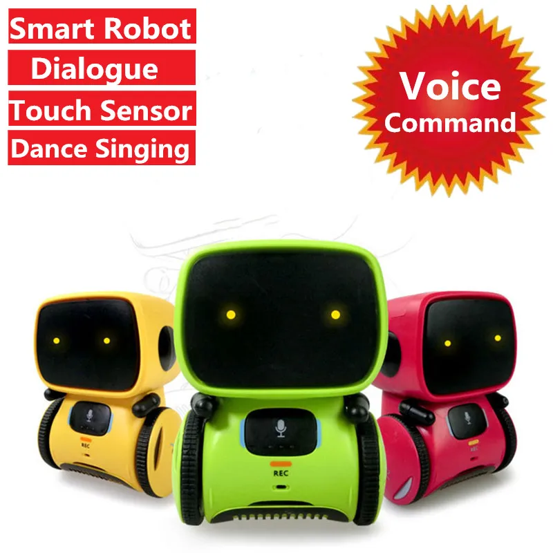 Intelligent RC Robot Dancing Voice Command Touch Control Toys Interactive Dialogue Robot Cute Toy Recording Singing Robot  Gifts