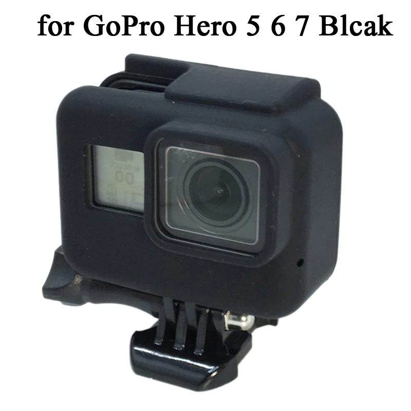 for hero5 6 7 black Аксессуары для Gopro Hero 8, мягкий силиконовый чехол, защитная крышка для объектива Go pro Hero 8 7 6 5, черная стандартная рамка для экшн-камеры - Цвет: for hero5 6 7 black