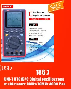 U-NIT UT181A регистрация данных 20000 Цифровые мультиметры True RMS DMM измеритель температуры емкости с перезаряжаемой батареей