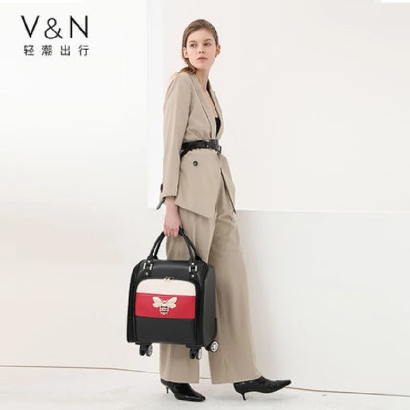 Snugcozy модный Удобный и Компактный женский чемодан на колесиках размером 16/18 дюйма