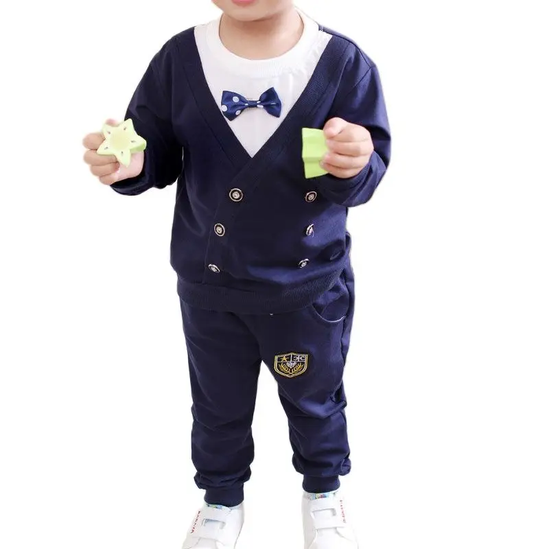 Демисезонный комплект одежды для маленьких мальчиков Детские комплекты свитер