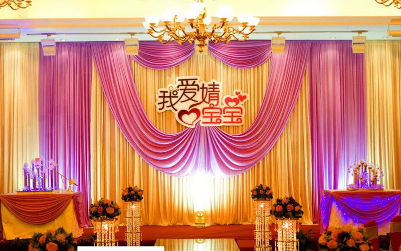 

10ft*30ft (3m*6m) top quality colorful wedding background drapery decoration purple voilet drapery baby shower supplies