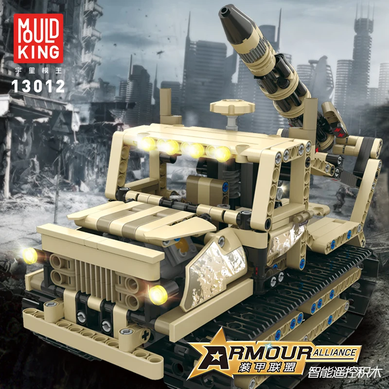 

Military war weapon Tracked armed rocket launcher Educational building blocks bricks Classic set action figure kids creatorToys