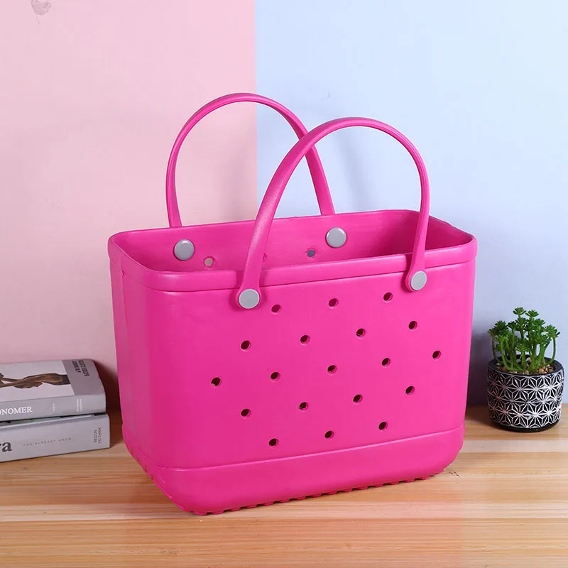 

Dropshipping Sample EVA Beach Bag Large and Middle Hollow out Summer Travel Tote Pocket Women Sand Away Purse DOMILC001