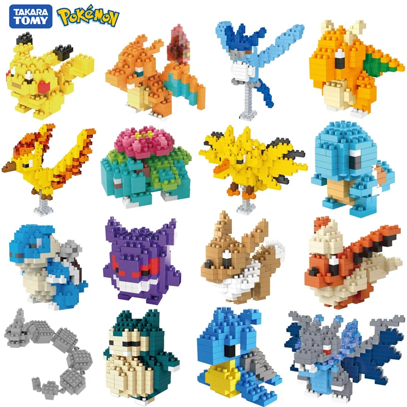 194 шт Покемон Мини Строительные алмазные блоки известный фигурка героя