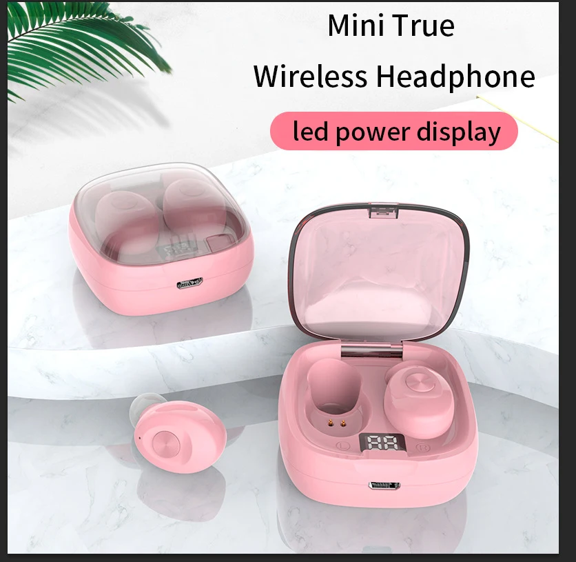 Мини tws true беспроводные наушники спортивные водонепроницаемые bluetooth 9D стерео бас
