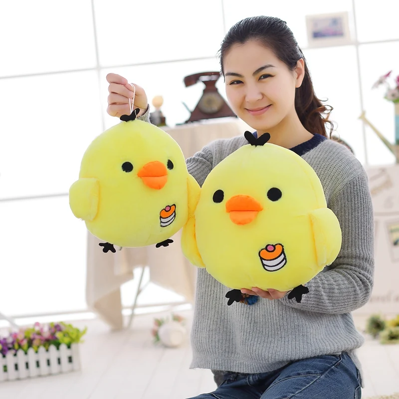 Большой размер Kawaii Rilakkuma Kiiroitori плюшевая анимэ Кукла мультфильм маленький желтый