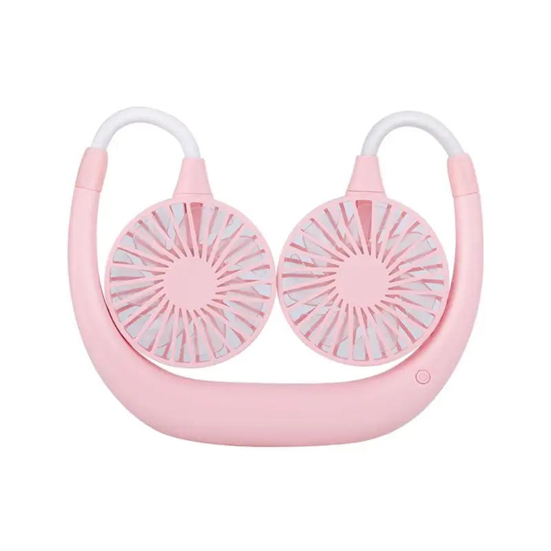 

USB Rechargeable Cooling Fan Hands-free Lazy Hanging Neck Fan 3 Speed Air Cooler K92C