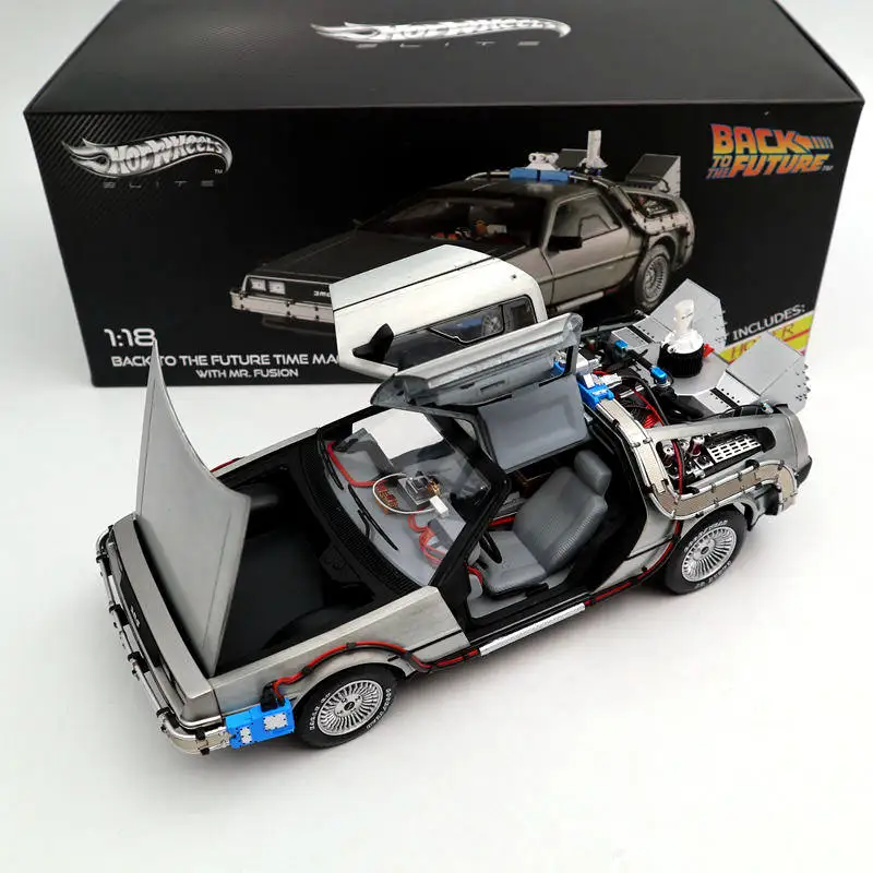 Масштаб 1/18 для горячего Назад в будущее машина времени Ultimate Elite Edition BCJ97 модели