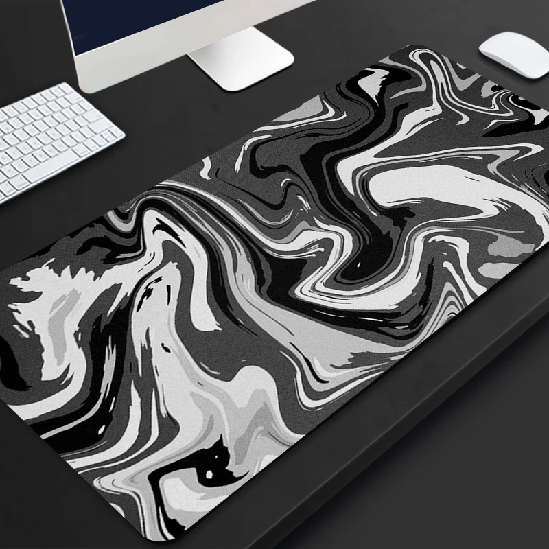 

Fashion Fabric Mouse Pad Art Table Mats Office Carpet Desk Pad Mouse Mat Black Big Mousepad Rubber Mat for Computer keyboard mat