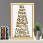 14162825CT22CT G58-10F крест стежка Наборы крафт-пакетах хлопчатобумажная ткань, Счетный рукоделие вышивка крестиком, ручная работа с иглами