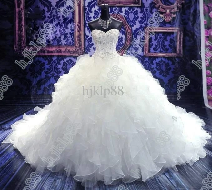 

Vinatge Plus Size Wedding Dresses Ivory Vestido De Noiva Bridal Gowns Cheap Sweetheart Custom Made Ball Bead Curto Garden 2015