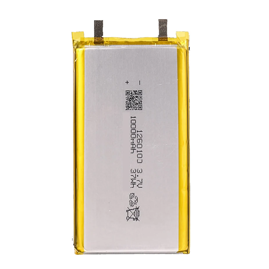 10000mAH 3.7V 1260100 Polymer lithium ion Li-ion Rechargeable battery for POWER BANK GPS Table E-book Batteries