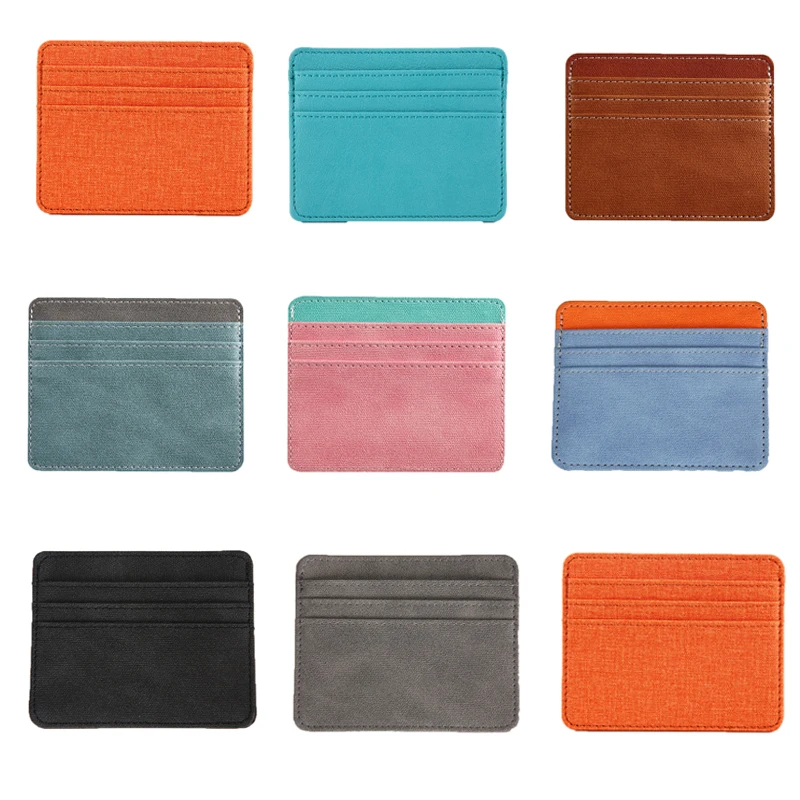 

1Pc Pu Leather ID Card Holder Candy Color Bank Credit Card Box Multi Slot Slim Card Case Wallet Women Men Business Card Cover