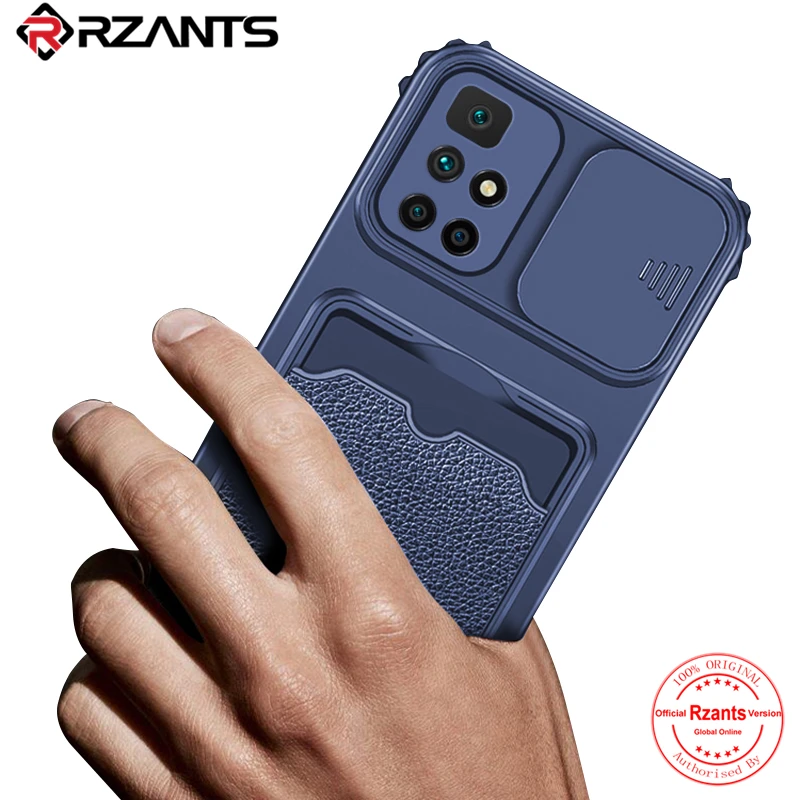 rzants for xiaomi redmi 10 case camera lens protection square wallet card slot soft silicone shockproof cover free global shipping