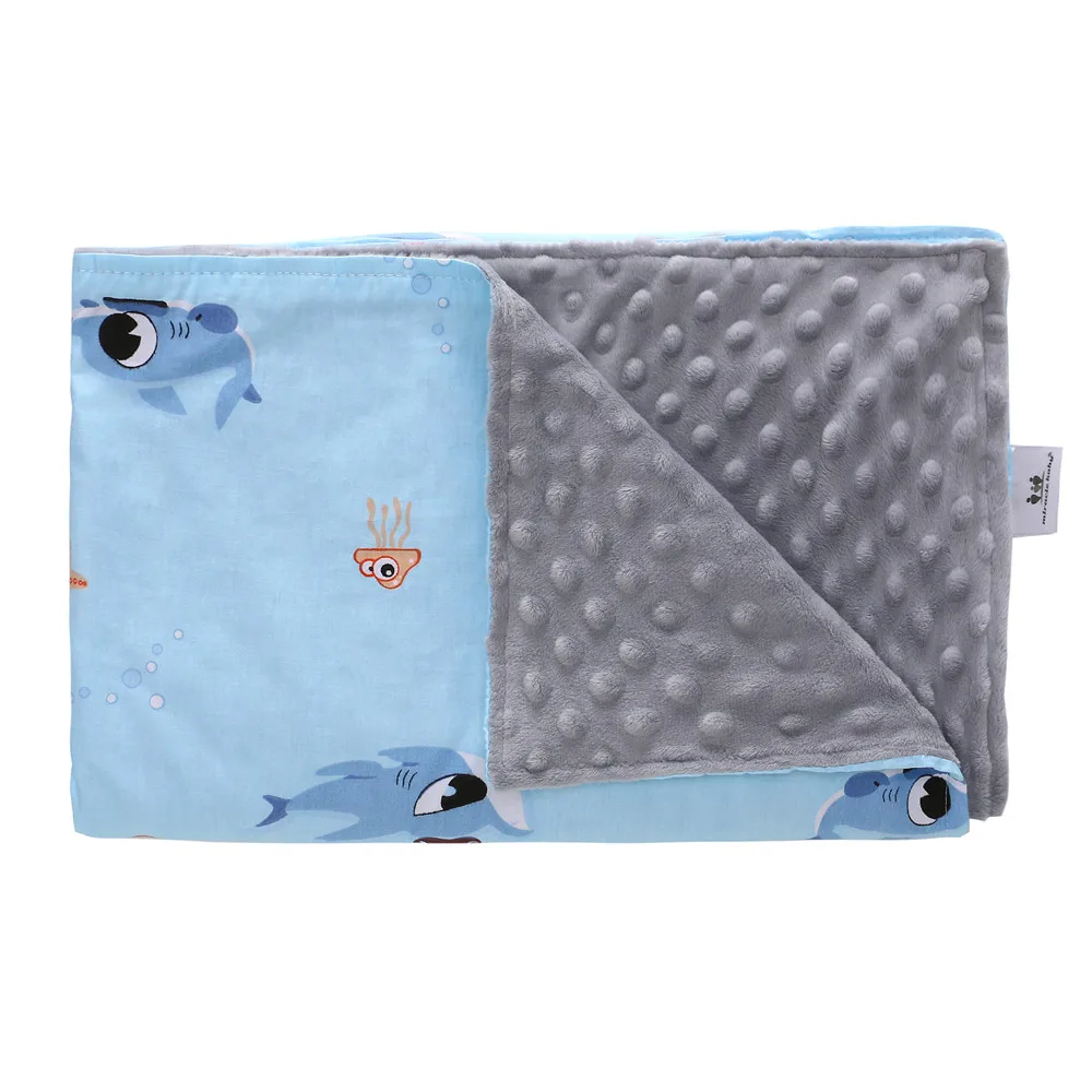 Miracle Baby Minky Super Soft Baby Blankets Double Layer Cartoon Lovely Pattern Luxuries Appease Doll Newborn Swaddle Wrap