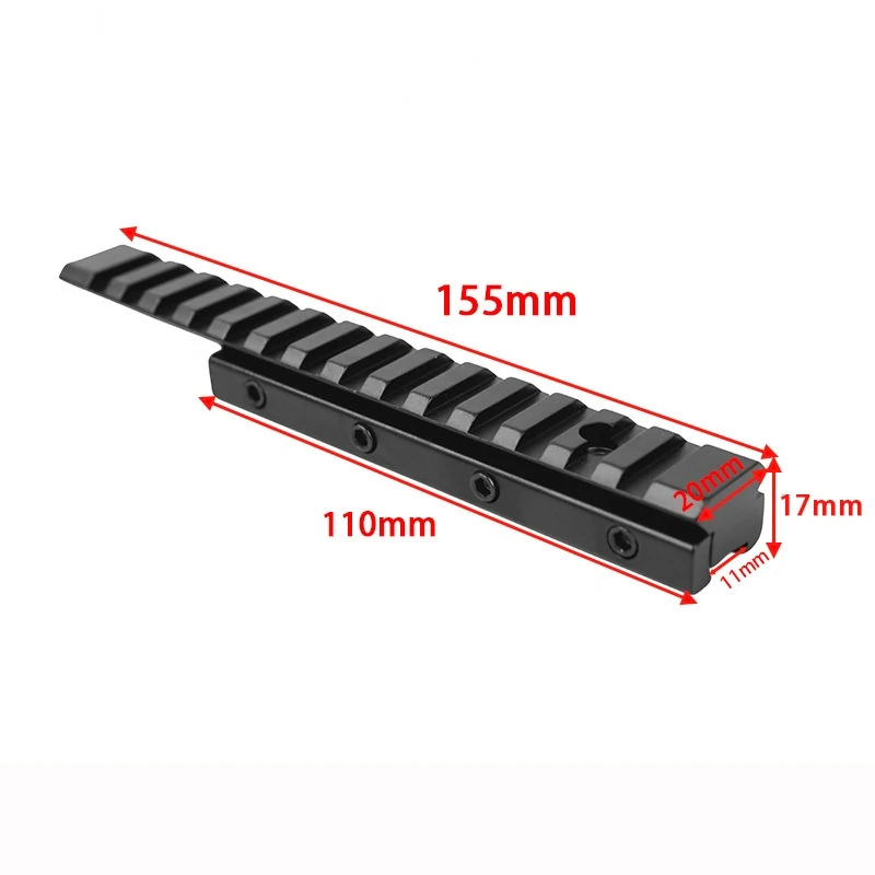 

Dovetail Extend Weaver Scope Mount Picatinny Rail Adapter 11mm To 20mm Converter Tactical Bases Rifle Airsoft