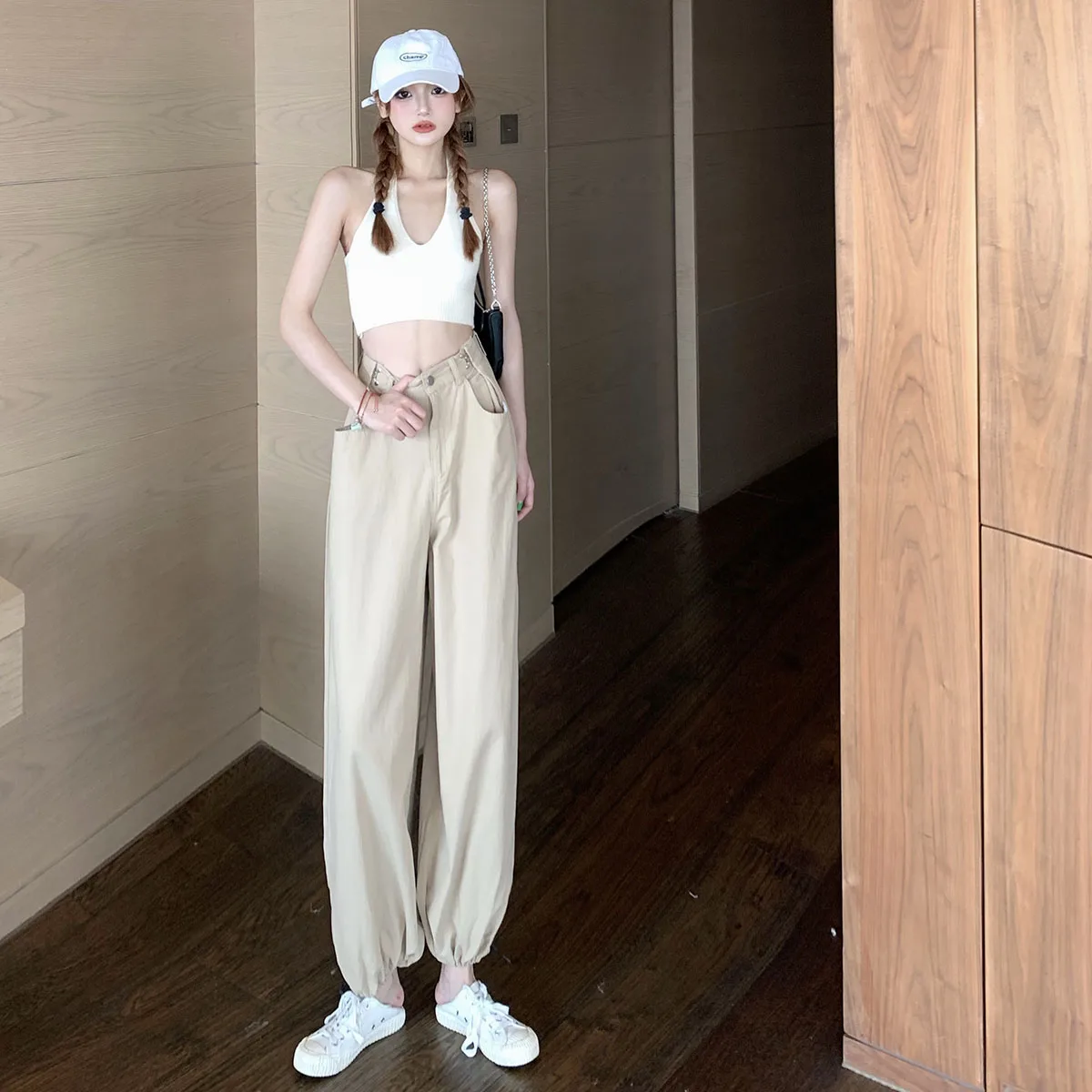 

NEW Straight Large Size Casual Solid Wide Leg Trousers Streetwear Suit Full-Length Hot Selling Chic Loose High Quality Pants
