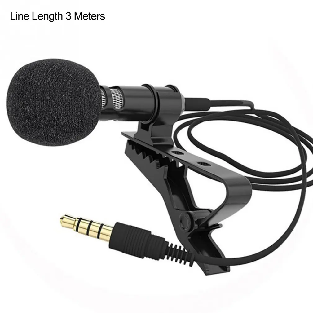 

3.5 Mm Microphone Clip Tie Collar For Mobile Phone Speaking In Lecture Bracket Clip Vocal Audio Lapel Microphone