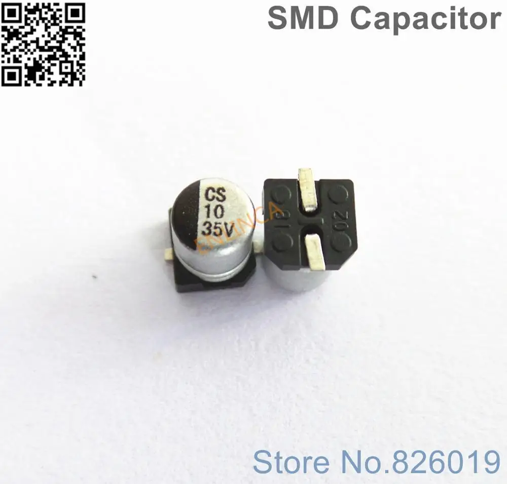 

12 шт./лот 35 в 10 мкФ SMD алюминиевые электролитические конденсаторы, Размер 4*5,4 10 мкФ 35 в