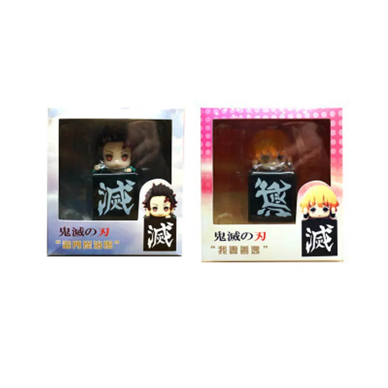

3 Style/Set Q Version Demon Slayer Cosplay Kimetsu No Yaiba Figure Kamado Tanjirou Nezuko PVC Movie Model Toys Action Dolls