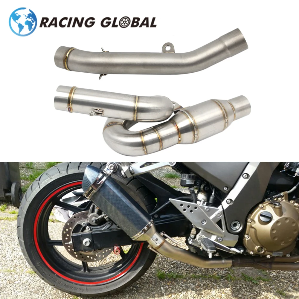 

ALCON-Motorcycle Accessories Connector Adapter Exhaust Middle Pipe Link Pipe Fit For Kawasaki Z800 2013-2017 Racing