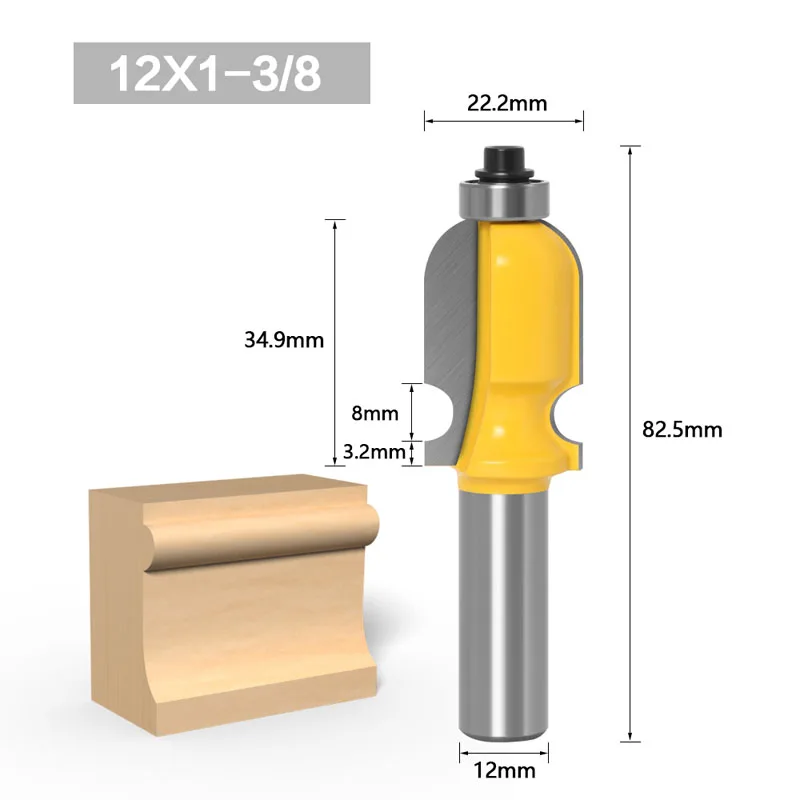 1PC 12.7mm 1/2" Shank Architectural Line Knife Cutter Molding Router Bits For Wood Woodworking Tenon Cutting Tools Cheap Price - купить