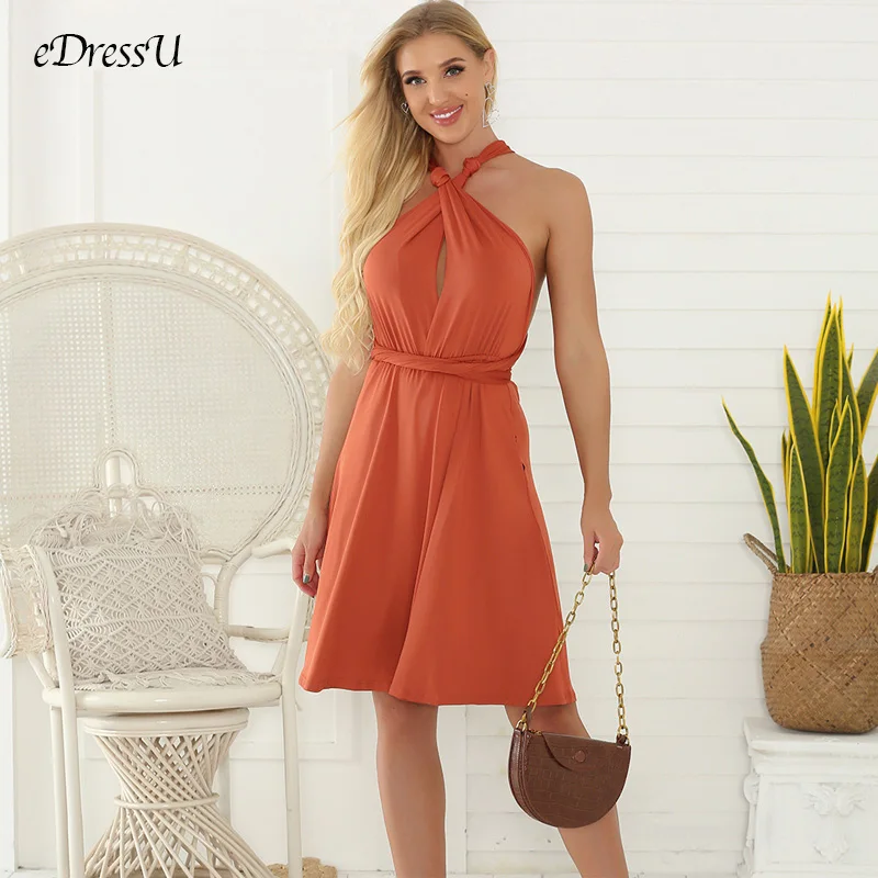 Платье трансформер для подружки невесты ТРАПЕЦИЕВИДНОЕ ПЛАТЬЕ до колена|Платья