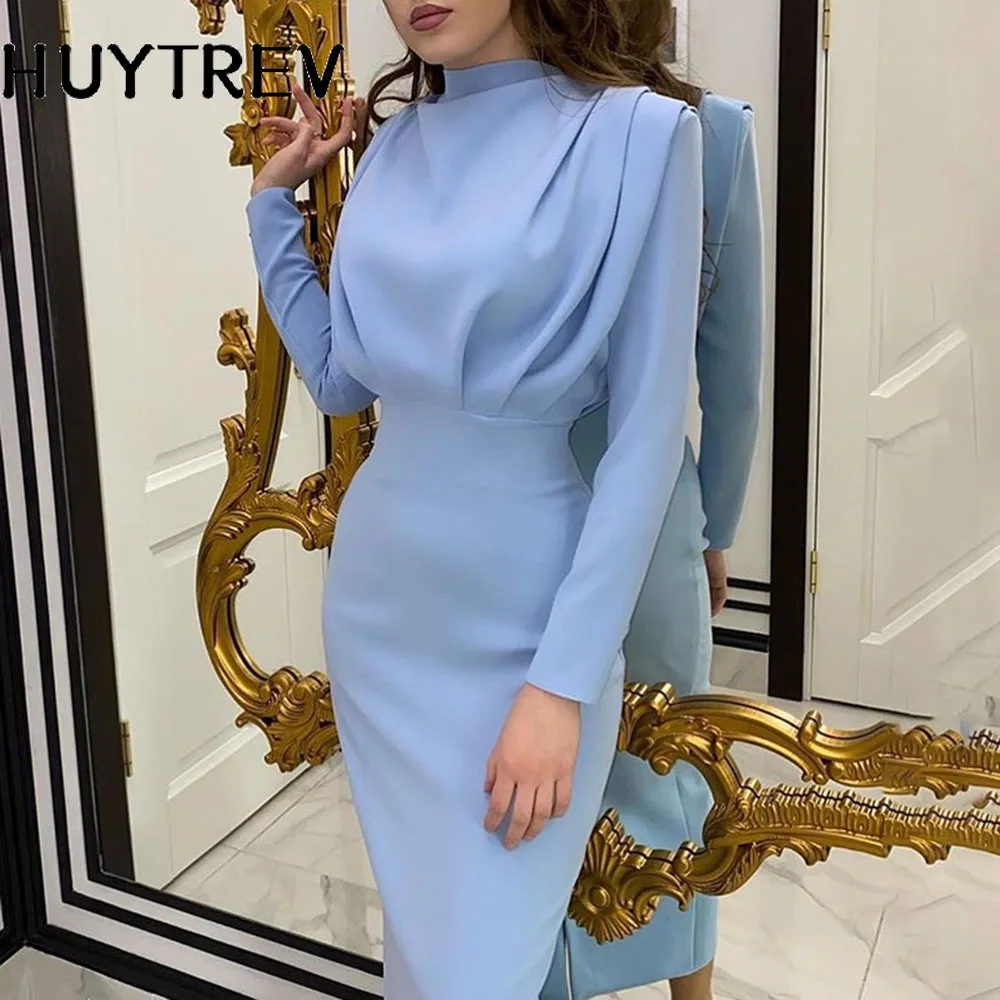 

Fashion Elegant Office ladies Dress 2021 Autumn new Slim waist Stand Collar Slim Waist Midi Dresses women Casual Party Vestidos