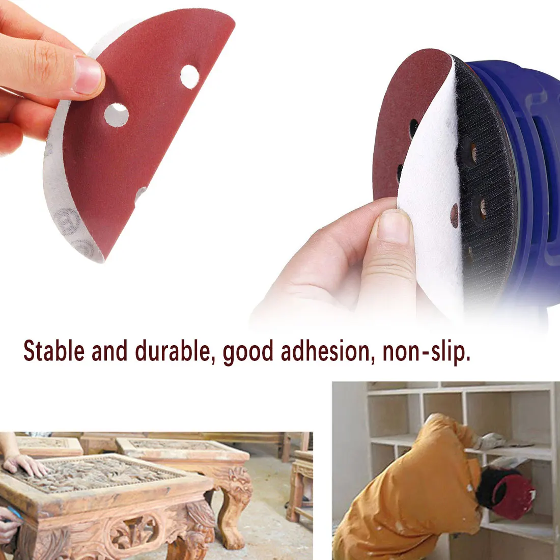 

10 pieces of 125 mm sandpaper sandpaper 8 hole sander polishing sand disc hook and loop sandpaper polishing sheet