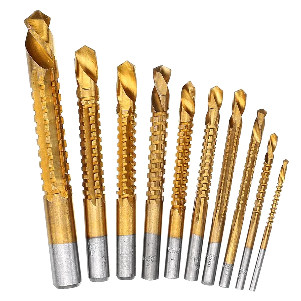 Высокоскоростное стальное сверло с титановым покрытием 10 шт. 3 13 мм кольцевая