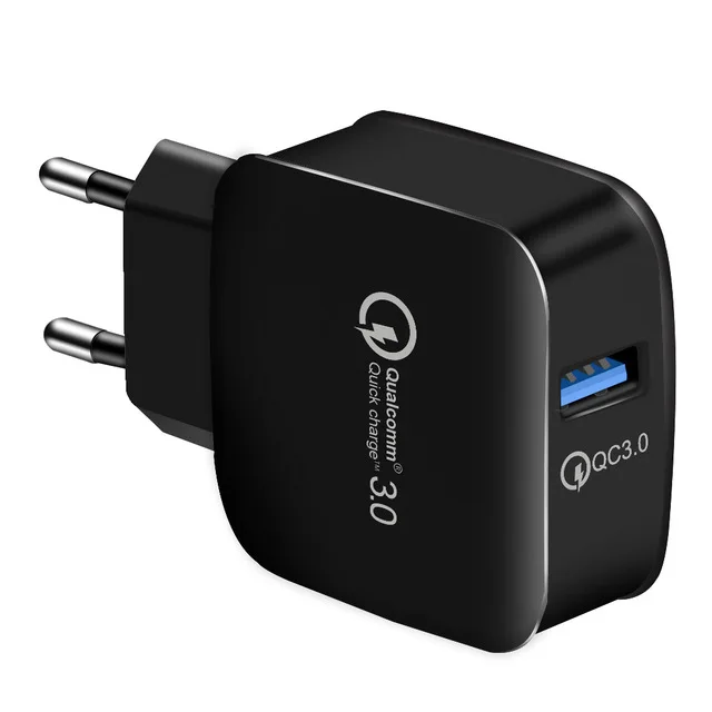 AIREACH Быстрая зарядка EU US Plug QC 3,0 настенное зарядное устройство 5 В/9 В/12 в 18 Вт 1 порт для смартфона Qualcomm QC 3,0 Быстрый домашний адаптер