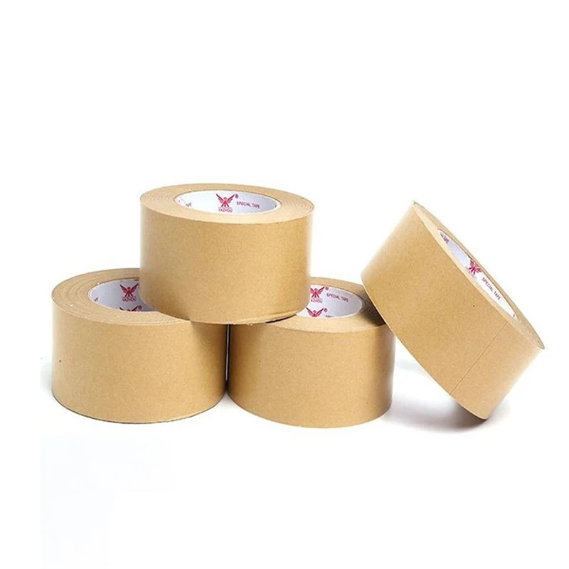 

Gummed Kraft Paper Tape Bundled Adhesive Paper Tapes Sealing Water Activated Carton Painting Sticker Packaging Tool 36Mm X 45M