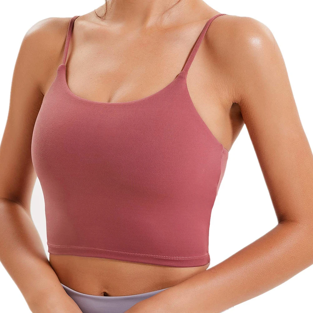 

Leisure Women Sports Underwear Padded Solid Fitness Running Shockproof Vest Bra Female Workout Yoga Tank Top S/M/L