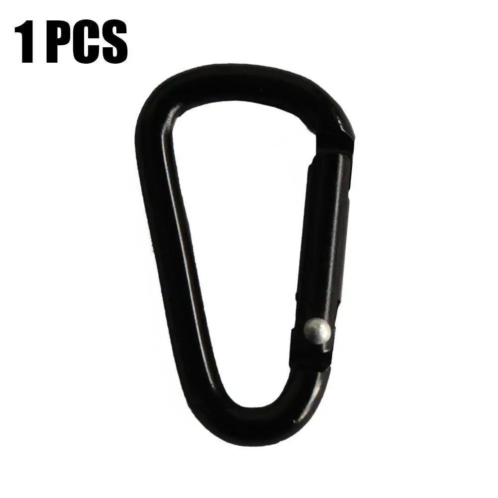 

1Pc Aluminum Alloy Carabiner Black D-Ring Key Chain Hook Snap Outdoor Kit Camping Clip Keyring Outdoor Tools Travel Climbin H6J2