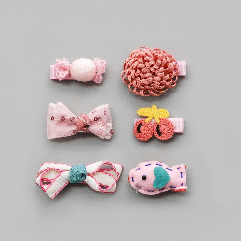 8/10/24pcs Baby Girl Hair Clips Cartoon Children Headband Bow Crown Flower Hairpins Barrettes Headwear Kids Accessories |