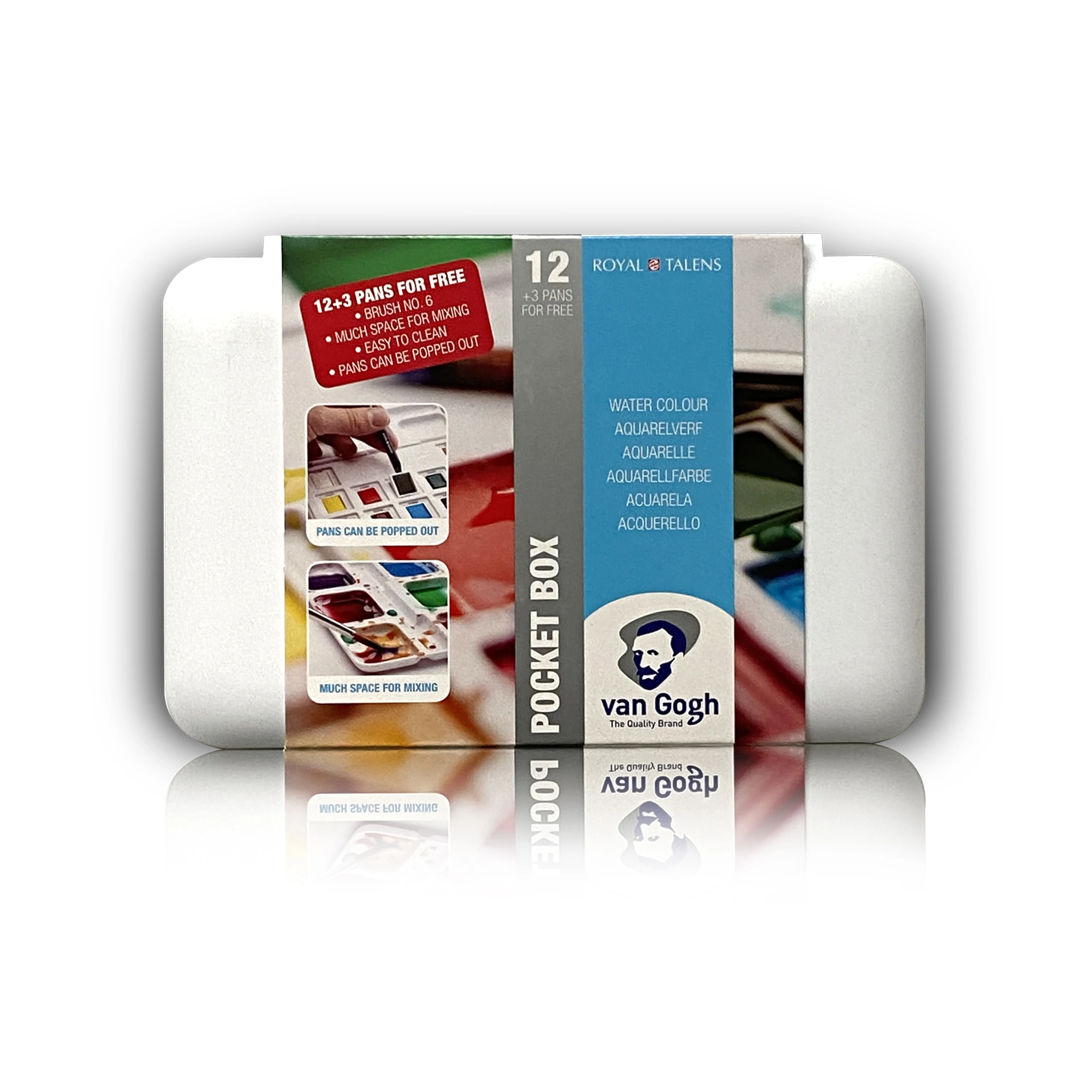 Ван Гог твердый набор акварельных красок 15 цветов новый пакет с щеткой Aquarela Acuarelas