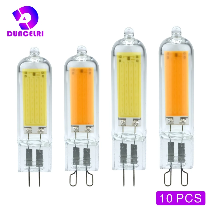 

10pcs/lot Dimmable G4 G9 LED Light Bulb 3W 6W 220V COB Glass LED Lamp Replace 40W 60W Halogen Bulb for Pendant Light Chandelier