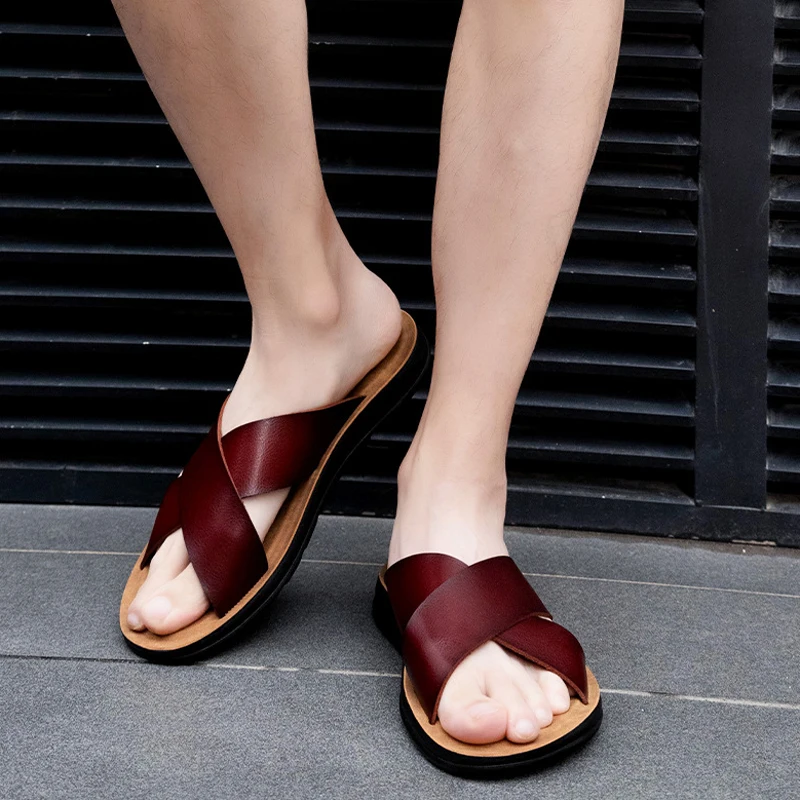 

Мужская обувь высокого качества, модные повседневные уличные тапочки, удобные пляжные мужские шлепанцы, лето 2021