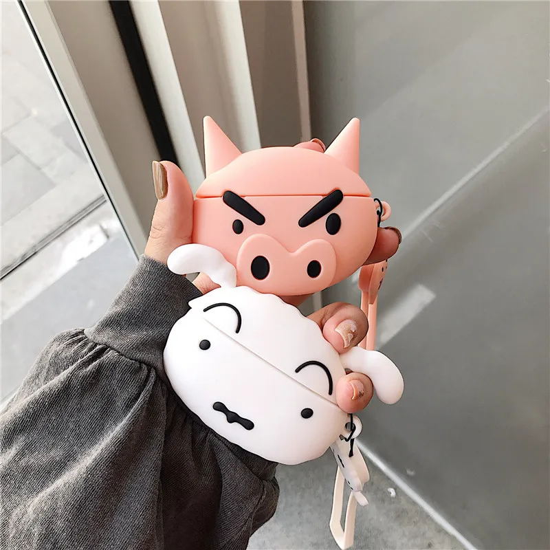 

For Airpods Pro Case,3D Cartoon Cute Pig Case For AIrpods 1/2 Case,Soft Silicone Earphone Headphone Cover For Airpods Pro Case