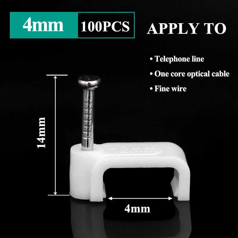 

Пластиковые зажимы для кабеля белые