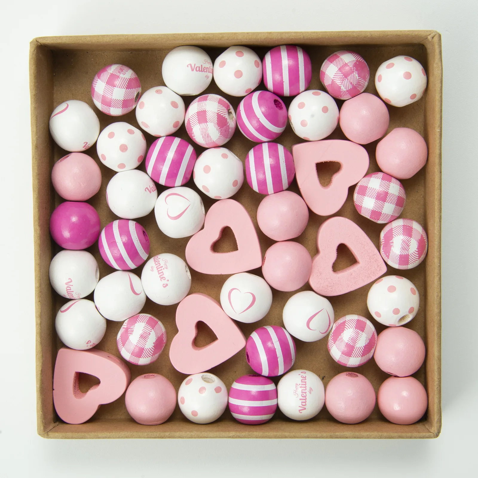 

20-50pcs New Love Wooden Beads Valentine's Day Decorations Home Decoration DIY Fashion Custom Jewelry Bracelet Accessories