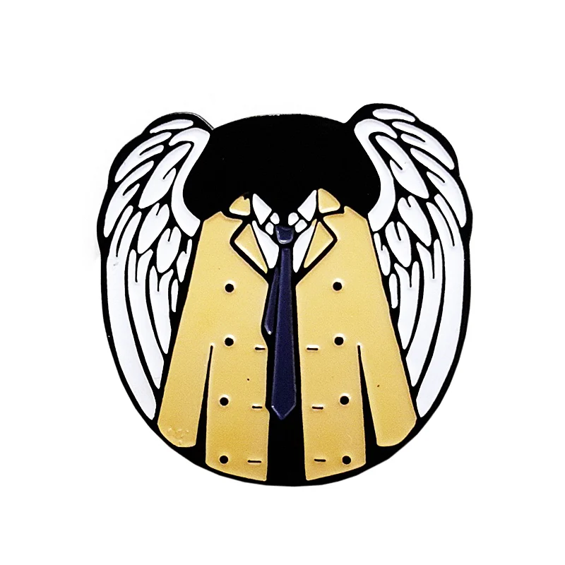 Supernatural TV Castiel Сверхъестественная эмалированная брошь значок для рюкзака под