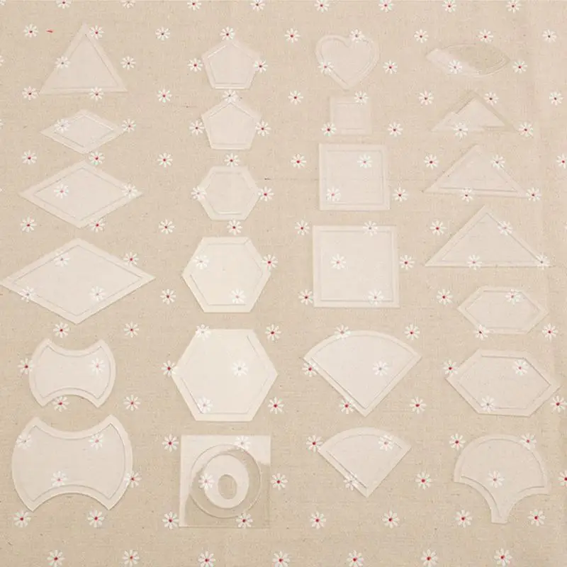 Набор из 27 многоразовых лоскутных шаблонов для шитья рукоделия Аксессуары