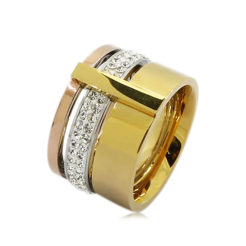 Женская мода золотое покрытие из нержавеющей стали для головы украшенные