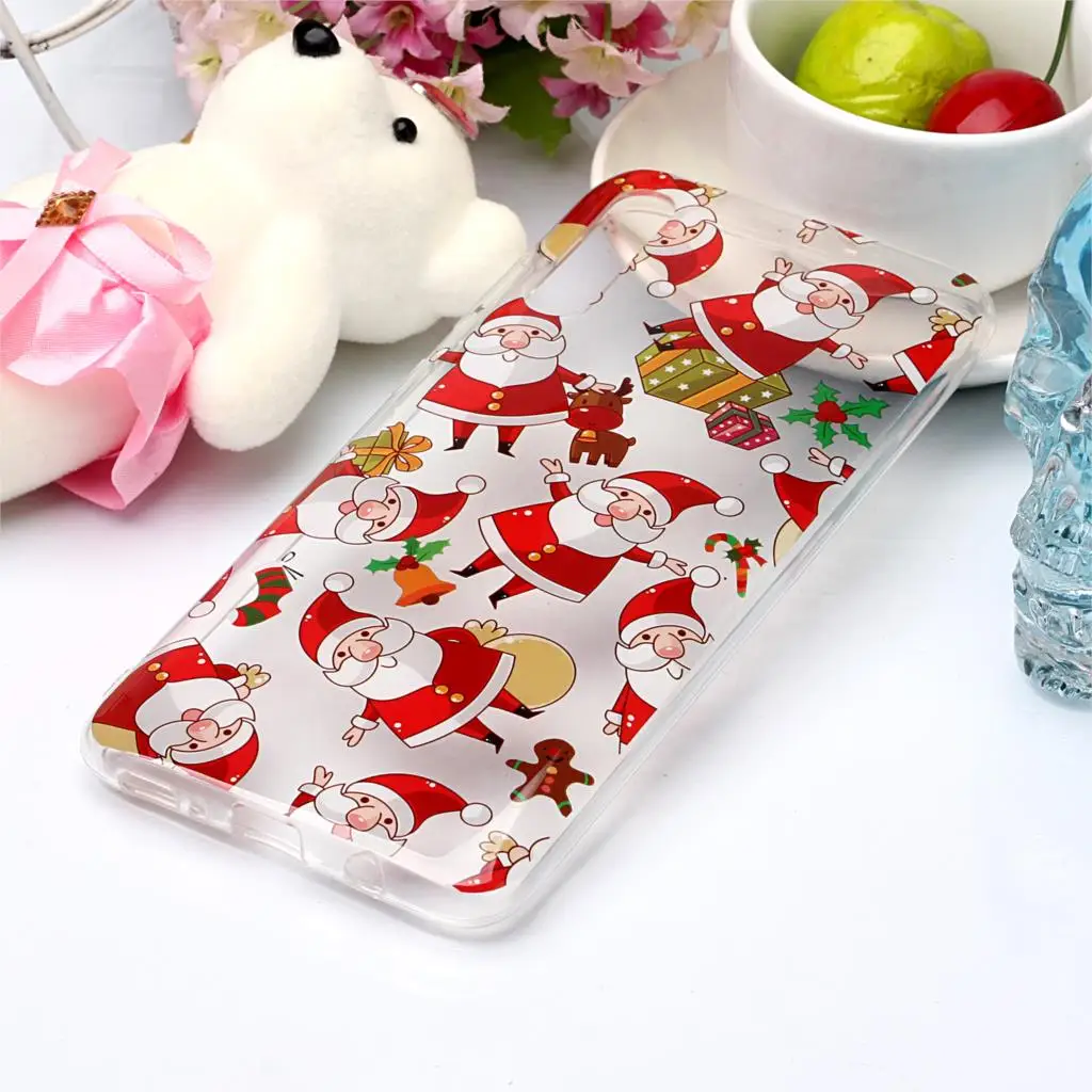 Новый модный Рождественский чехол для samsung Galaxy A20e A20 A30 A40 A50 A60 A70 с рисунком мягкий