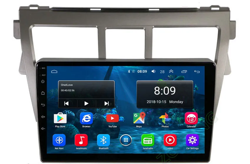 2.5D 4G DSP 2+ 32Gb Android9.0 автомобильный dvd мультимедийный плеер gps для Toyota Vios Yaris Belta автомобильный gps-навигация, радио, стерео рекордер